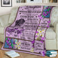 Fibromyalgia To My Daughter Fibromyalgia Awareness Flannel Blanket For Living Room And Bedroom Styling