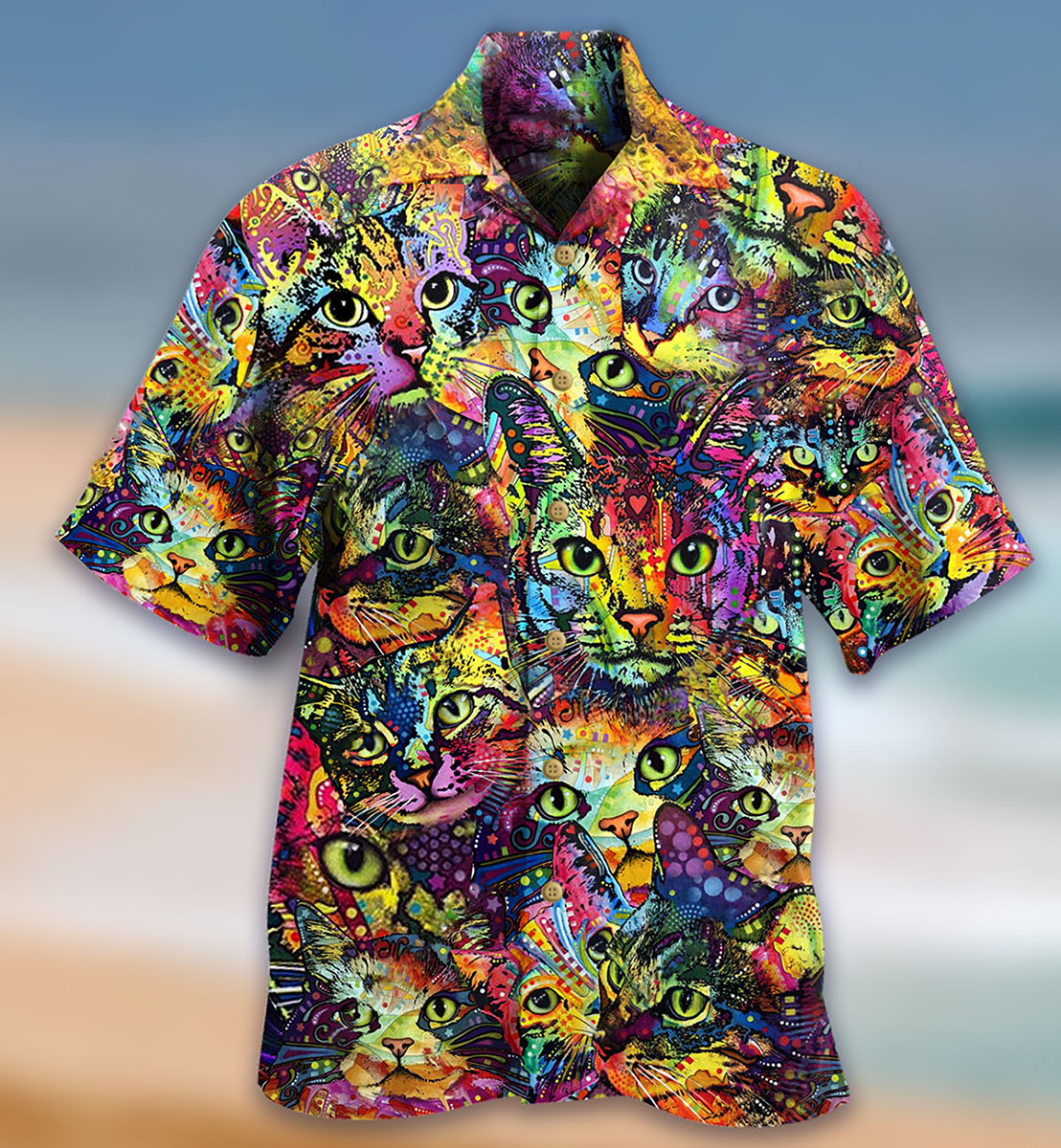 Cat Smile Colorful Edition – Hawaiian Shirt