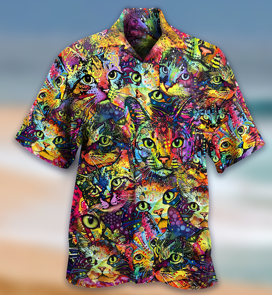 Cat Smile Colorful Edition – Hawaiian Shirt