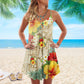 Tropical Turtle Beach Soul – Women's Summer Sleeveless V-Neck Camisole Dress