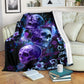 Skull Faith Hope Love Tropical Floral Flannel Blanket For Warm Home Decor And Relaxation