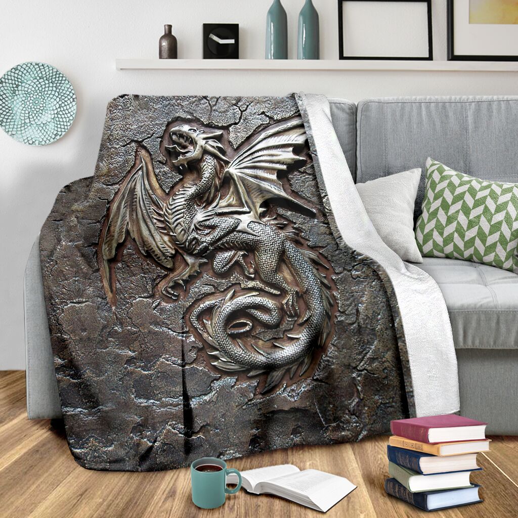 Dragon Protects Your Life Flannel Blanket For Relaxing At Home And Travel