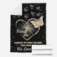 Butterfly Whenever You Touch This Heart Personalized Flannel Blanket For Bed Sofa And Reading Nook Decor