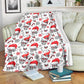 Skull Christmas So Happy Flannel Blanket For Bed Sofa And Reading Nook Decor