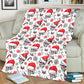 Skull Christmas So Happy Flannel Blanket For Living Room And Bedroom Styling