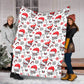 Skull Christmas So Happy Flannel Blanket For Cozy Home Lounging And Gifting