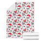 Skull Christmas So Happy Flannel Blanket For Relaxing At Home And Travel