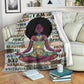 Black Woman I Am Beautiful African American Flannel Blanket For Relaxing At Home And Travel