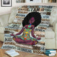 Black Woman I Am Beautiful African American Flannel Blanket For Living Room And Bedroom Styling