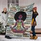 Black Woman I Am Beautiful African American Flannel Blanket For Soft Bed Couch And Home Comfort
