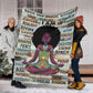 Black Woman I Am Beautiful African American Flannel Blanket For Cozy Home Lounging And Gifting