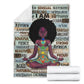 Black Woman I Am Beautiful African American Flannel Blanket For Bed Sofa And Reading Nook Decor