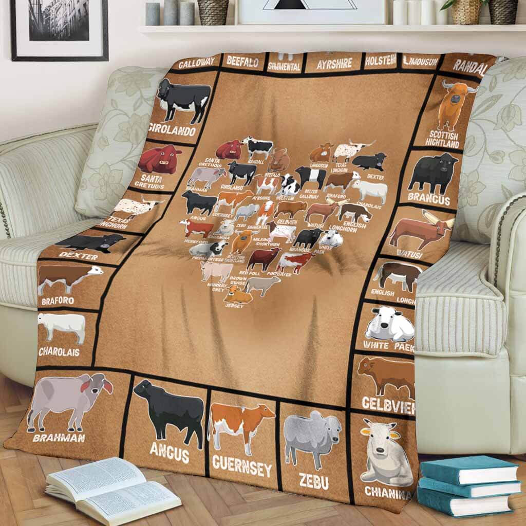 Cow Farm Life Love Animals Flannel Blanket For Living Room And Bedroom Styling