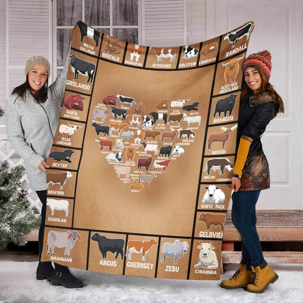 Cow Farm Life Love Animals Flannel Blanket For Soft Bed Couch And Home Comfort
