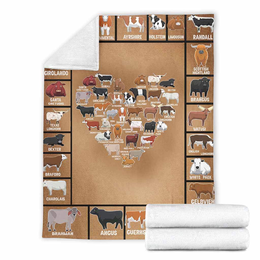Cow Farm Life Love Animals Flannel Blanket For Bed Sofa And Reading Nook Decor