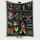 Autism Awareness Different True Colors Flannel Blanket For Living Room And Bedroom Styling
