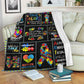 Autism Awareness Different True Colors Flannel Blanket For Relaxing At Home And Travel