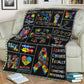 Autism Awareness Different True Colors Flannel Blanket For Bed Sofa And Reading Nook Decor