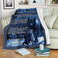 Wolf To My Dad Blue Flannel Blanket For Soft Bed Couch And Home Comfort