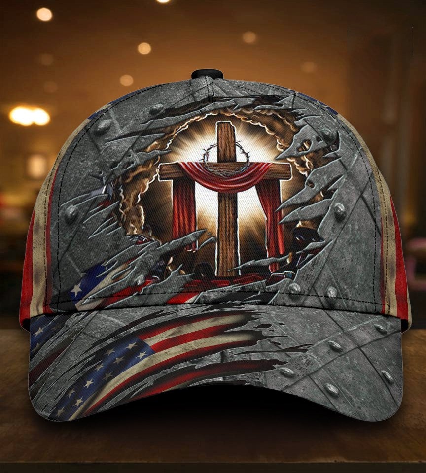 Faith Cross US Flag – Classic Cap