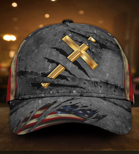 Faith Crack American Flag – Classic Cap