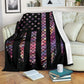 Mermaid Scales American Flag Flannel Blanket For Warm Home Decor And Relaxation