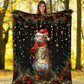 Black Cat Meowy Christmas Flannel Blanket For Cozy Home Lounging And Gifting