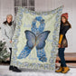 Diabetes Awareness Butterfly Flannel Blanket For Bedroom Couch And Daily Comfort