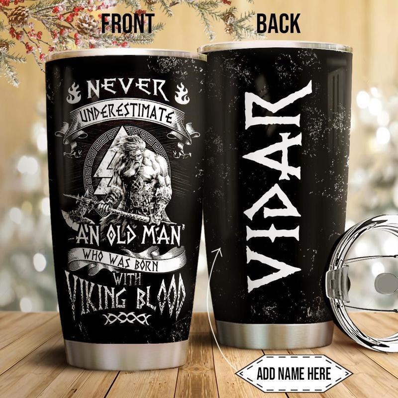 Viking Blood Old Man 20 Oz Tumbler For Travel Gifts