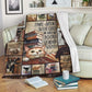 Book Time Spent With Books Flannel Blanket For Relaxing At Home And Travel