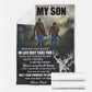 Hunting To My Son In Life Flannel Blanket For Cozy Home Lounging And Gifting