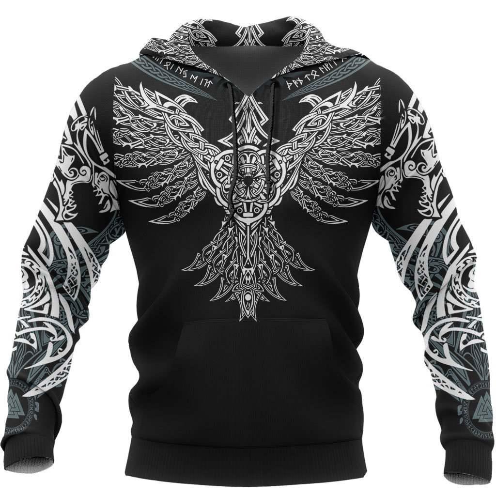 Collection Viking Huginn Special White Edition – 3D Hoodie