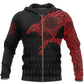 Collection Viking Raven Of Odin Tattoo Red – 3D Hoodie
