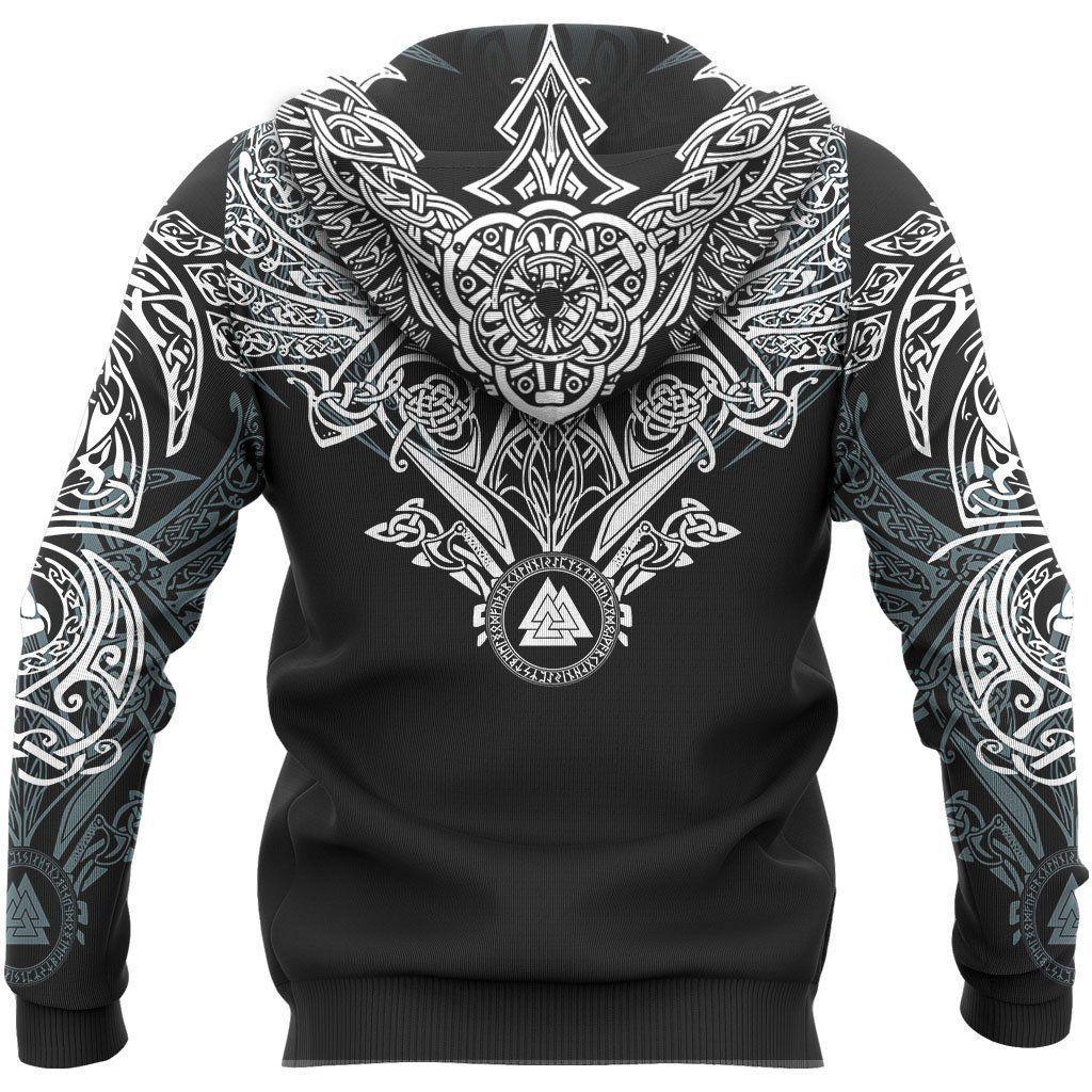 Collection Viking Huginn Special White Edition – 3D Hoodie