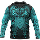 Collection Viking Raven Blue Of Odin Tattoo – 3D Hoodie