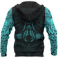 Collection Viking Raven Blue Of Odin Tattoo – 3D Hoodie