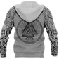 Collection Fenrir Skoll And Hati Valknut White – 3D Hoodie