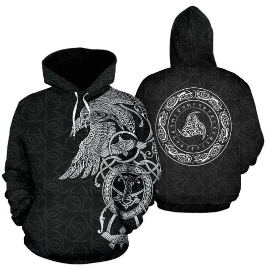 Collection Viking Muninn Raven Design – 3D Hoodie