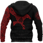 Collection Viking Raven Of Odin Tattoo Red – 3D Hoodie