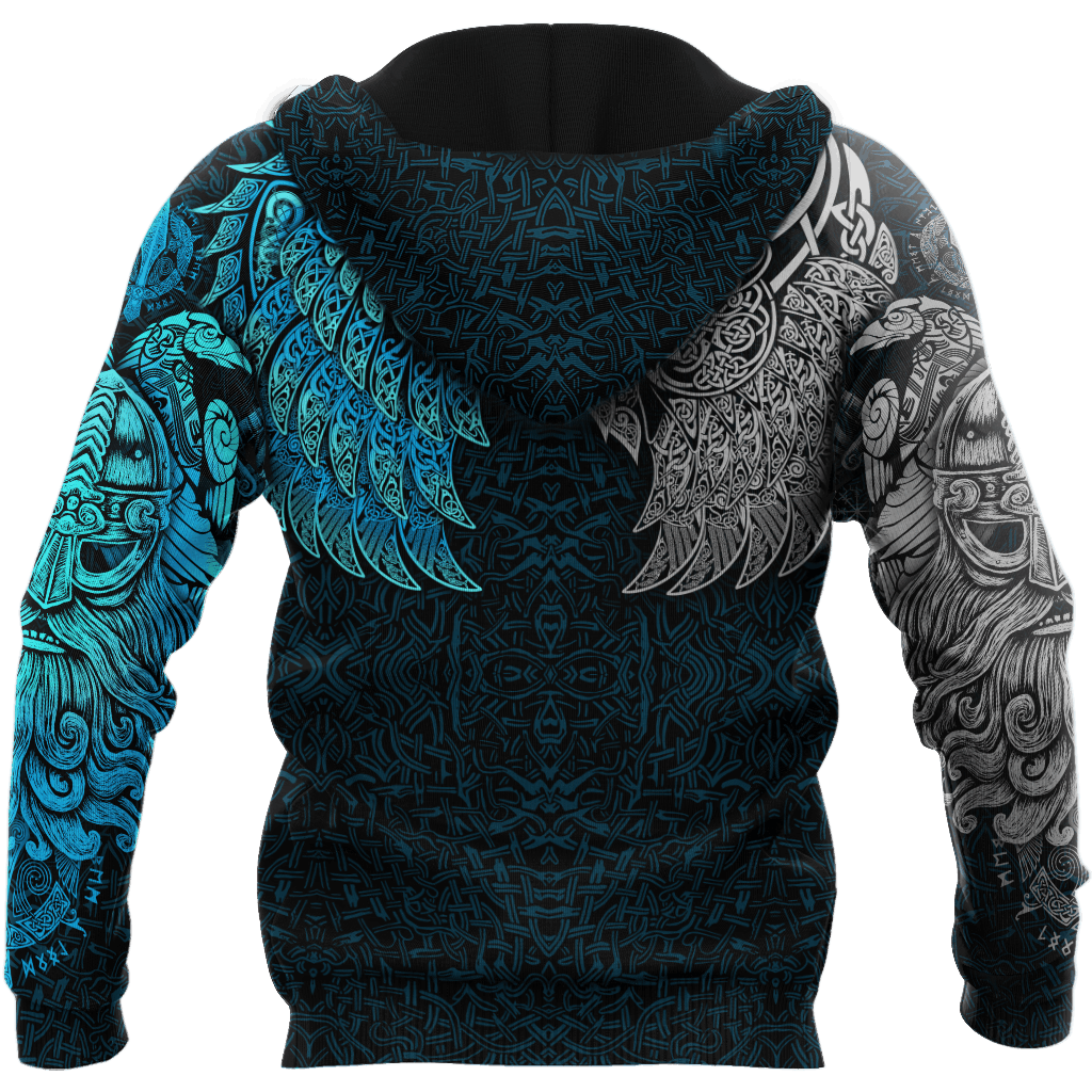 Collection Ravens Of Midgard Blue – 3D Hoodie