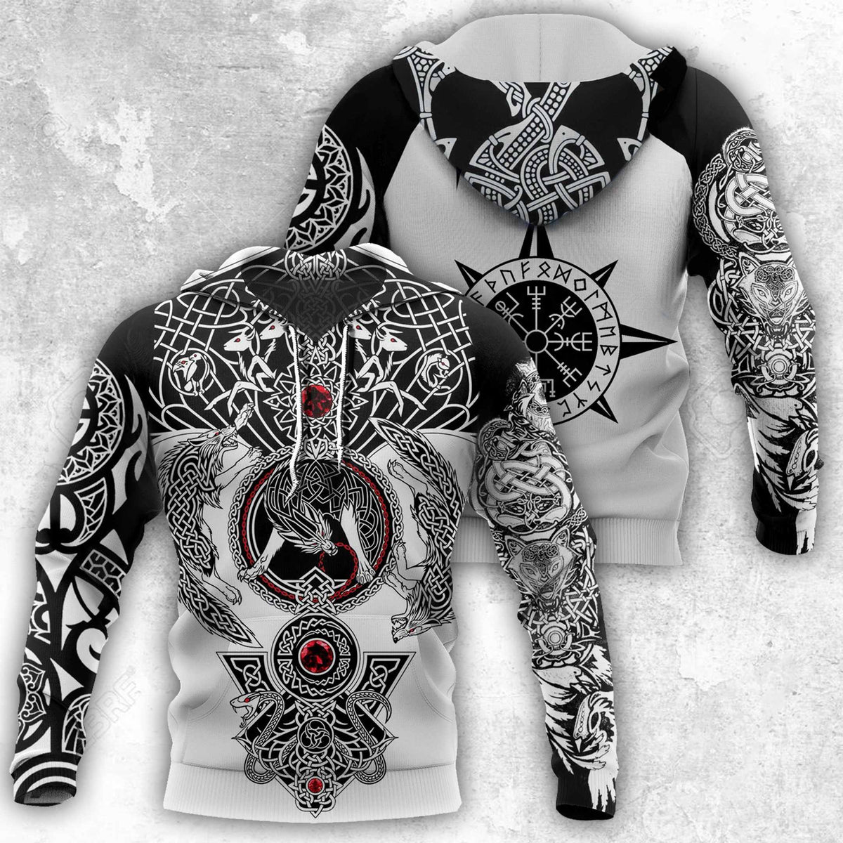 Collection Viking Tattoo All Over Print – 3D Hoodie