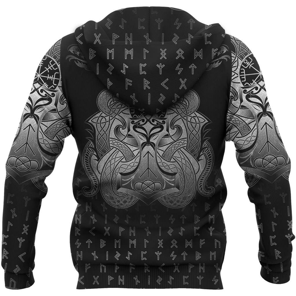 Collection Vegvisir Mjolnir Dragon Norse Tattoo – 3D Hoodie