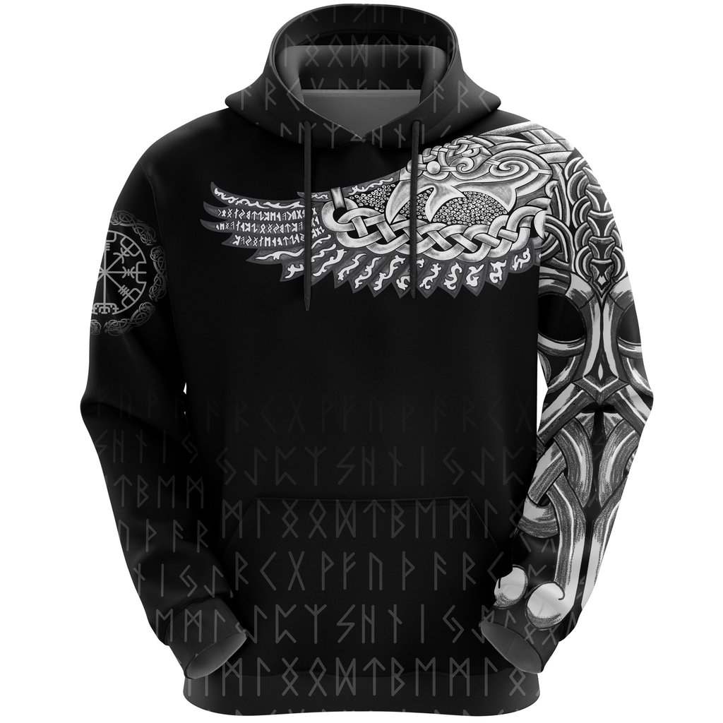Collection Vikings The Raven Design – 3D Hoodie
