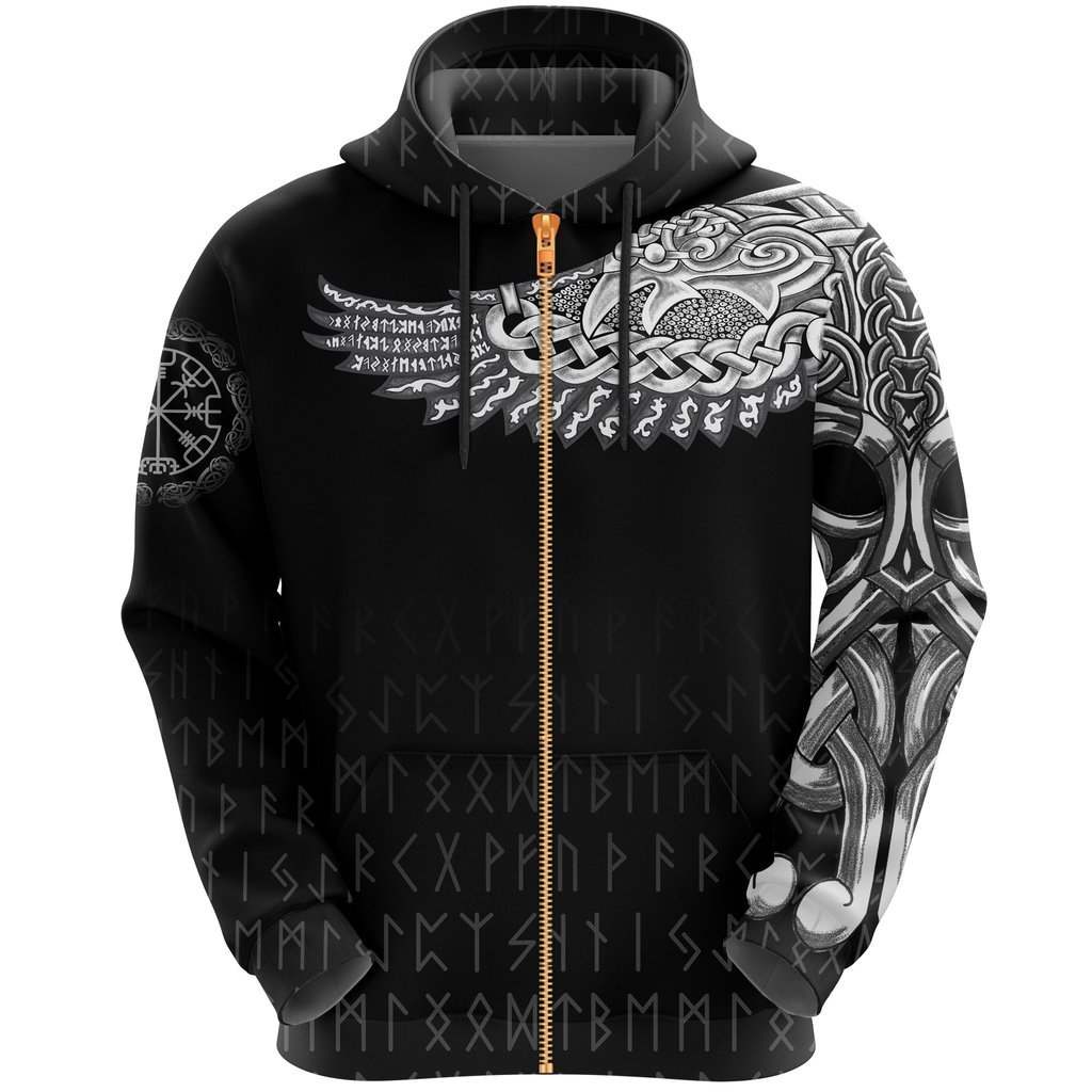 Collection Vikings The Raven Design – 3D Hoodie