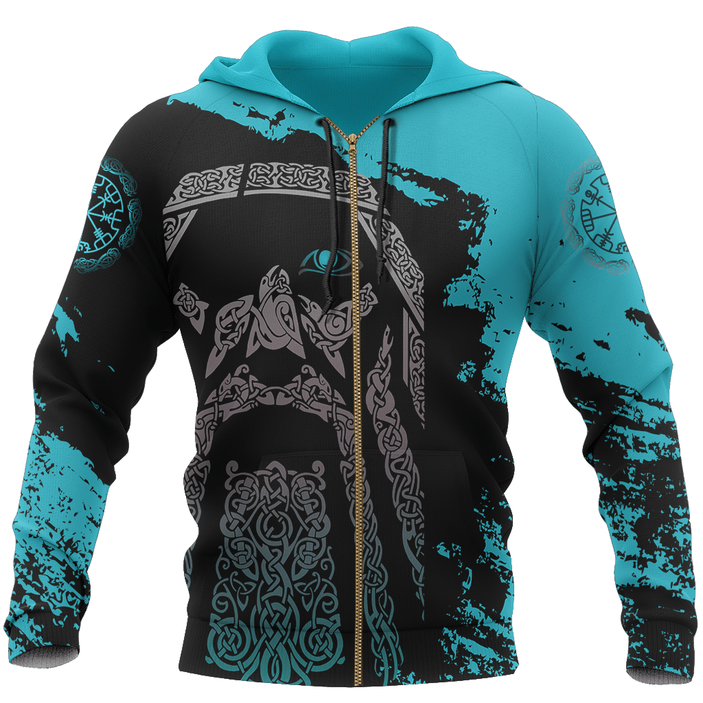 Collection Viking Odin Wotan Blue Edition – 3D Hoodie