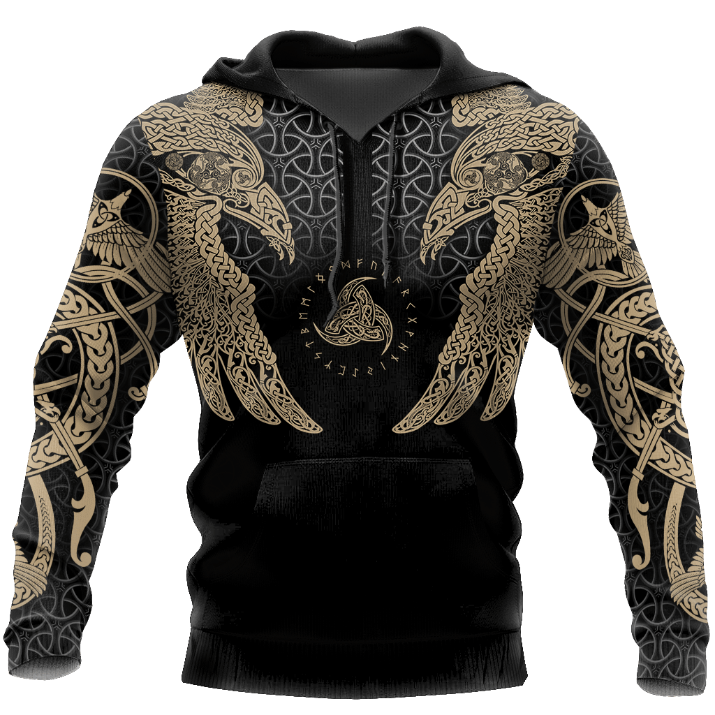Collection Viking Muninn Tattoo Version 2 – 3D Hoodie