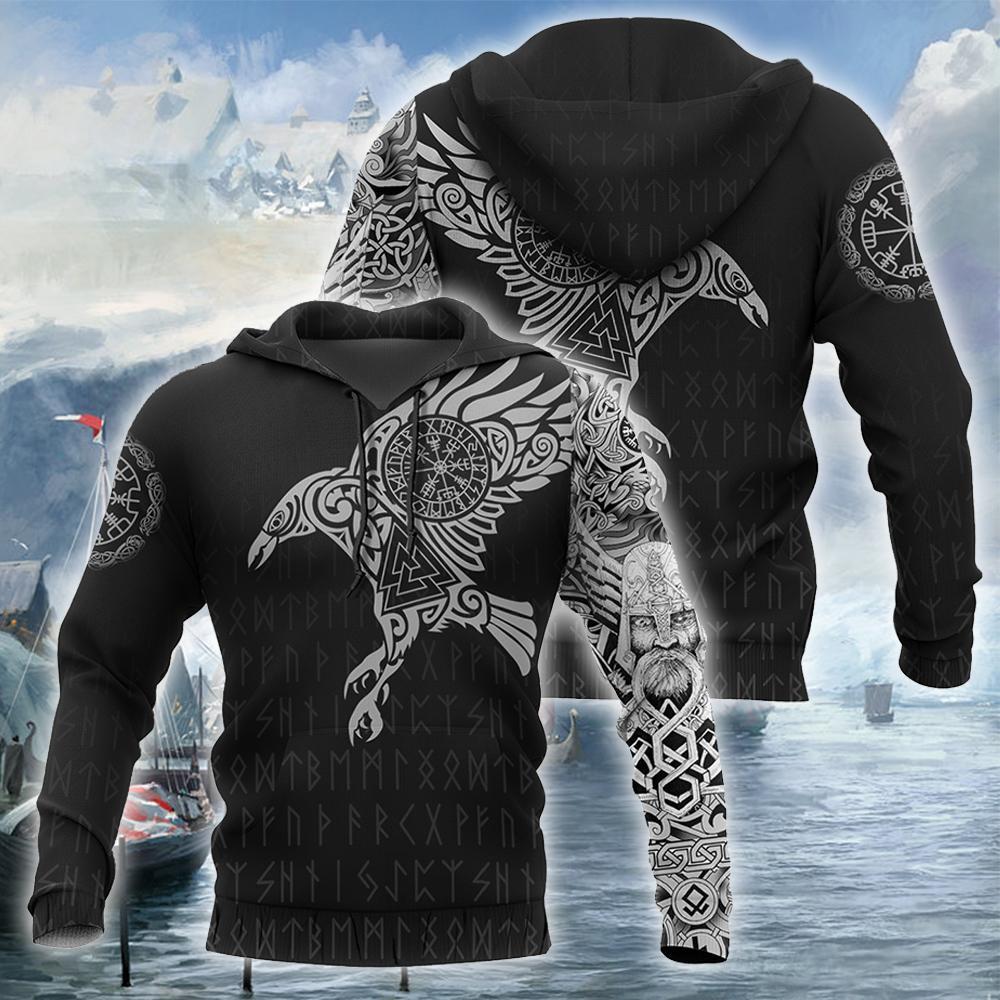 Collection Viking Raven Of Odin Tattoo Version 2.0 – 3D Hoodie