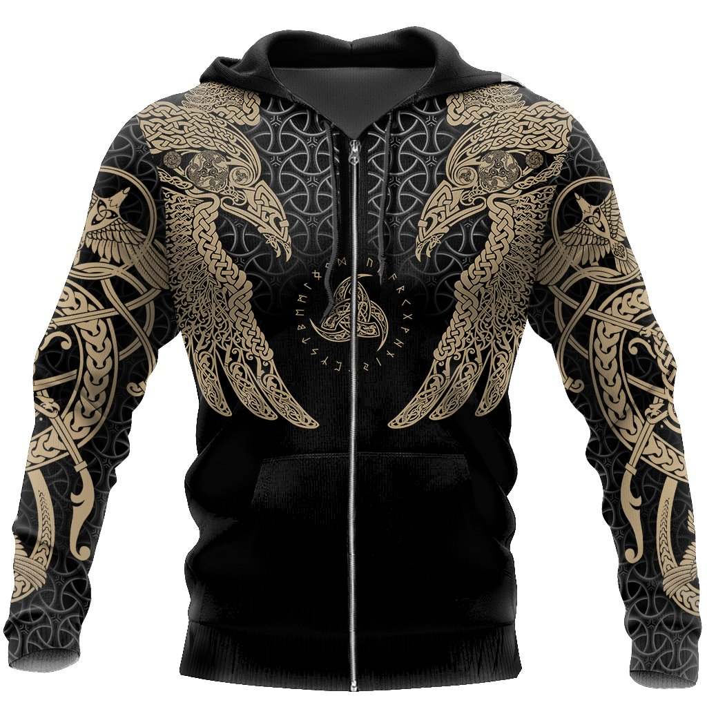 Collection Viking Muninn Tattoo Version 2 – 3D Hoodie