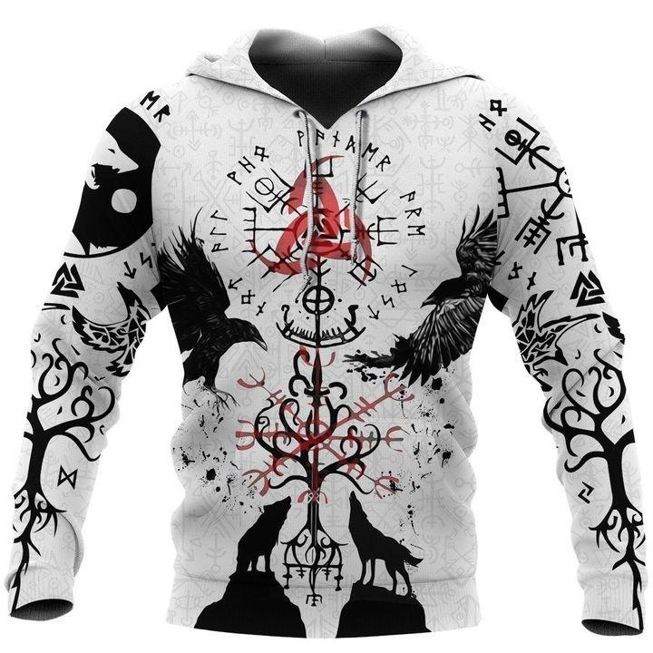 Collection Vegvisir Huginn Muninn Fenrir Yggdrasil – 3D Hoodie