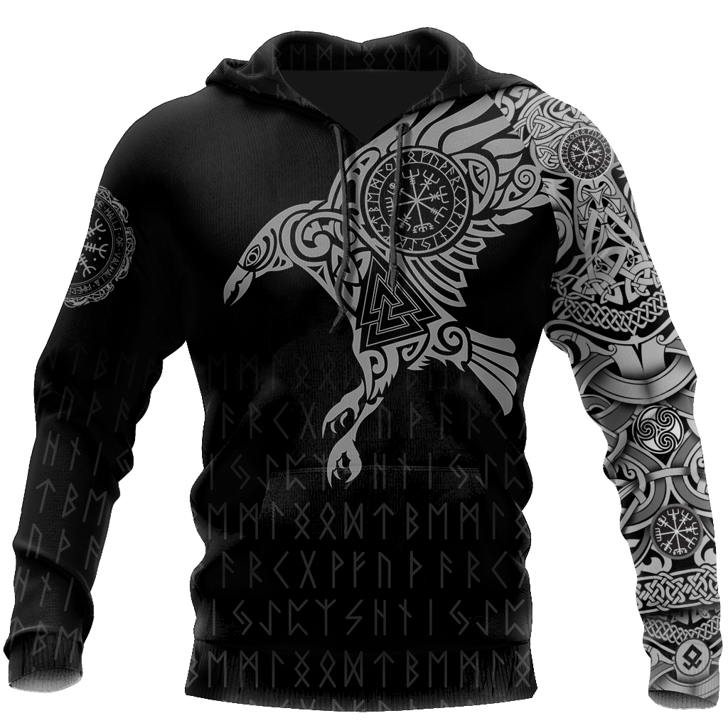 Collection Viking Raven Of Odin Tattoo – 3D Hoodie